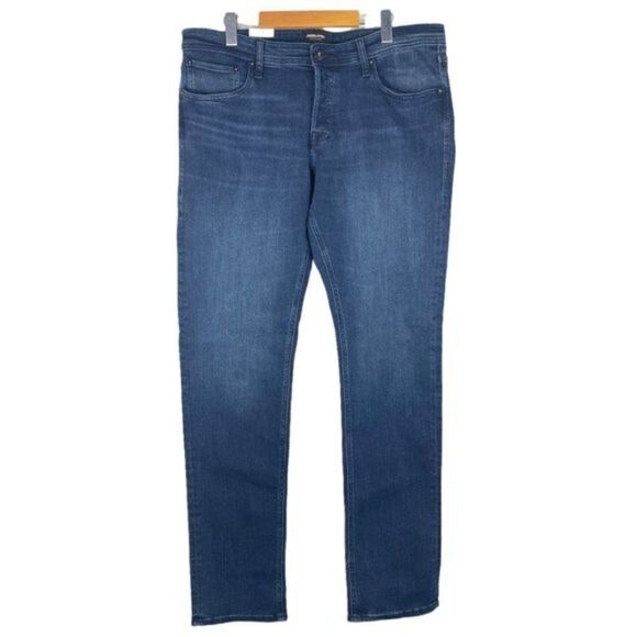 JACK & JONES Men's Blue Denim 812 Glenn Slim Original Jeans US 38 X 34 - Picture 4 of 13